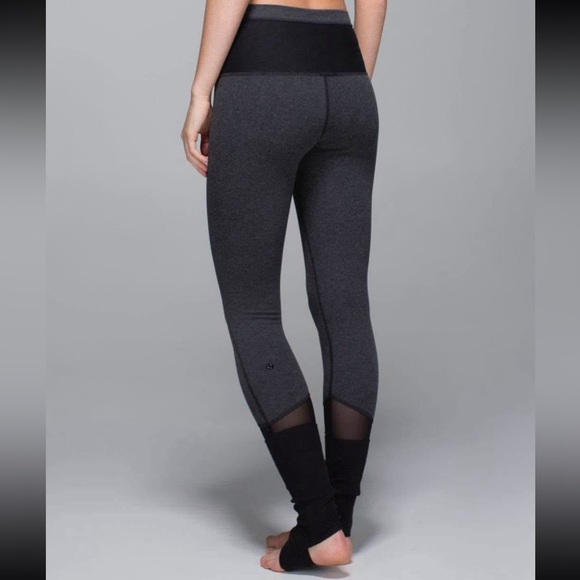 Lululemon Devi Yoga Legging Pant Heathered Speckled Black Ballet Women’s Size 8 - Picture 1 of 9